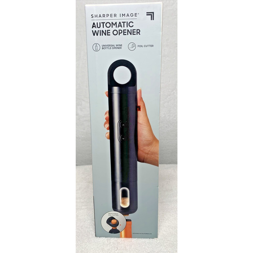 Sharper Image Automatic Universal Wine Opener with Foil Cutter Dual Drive